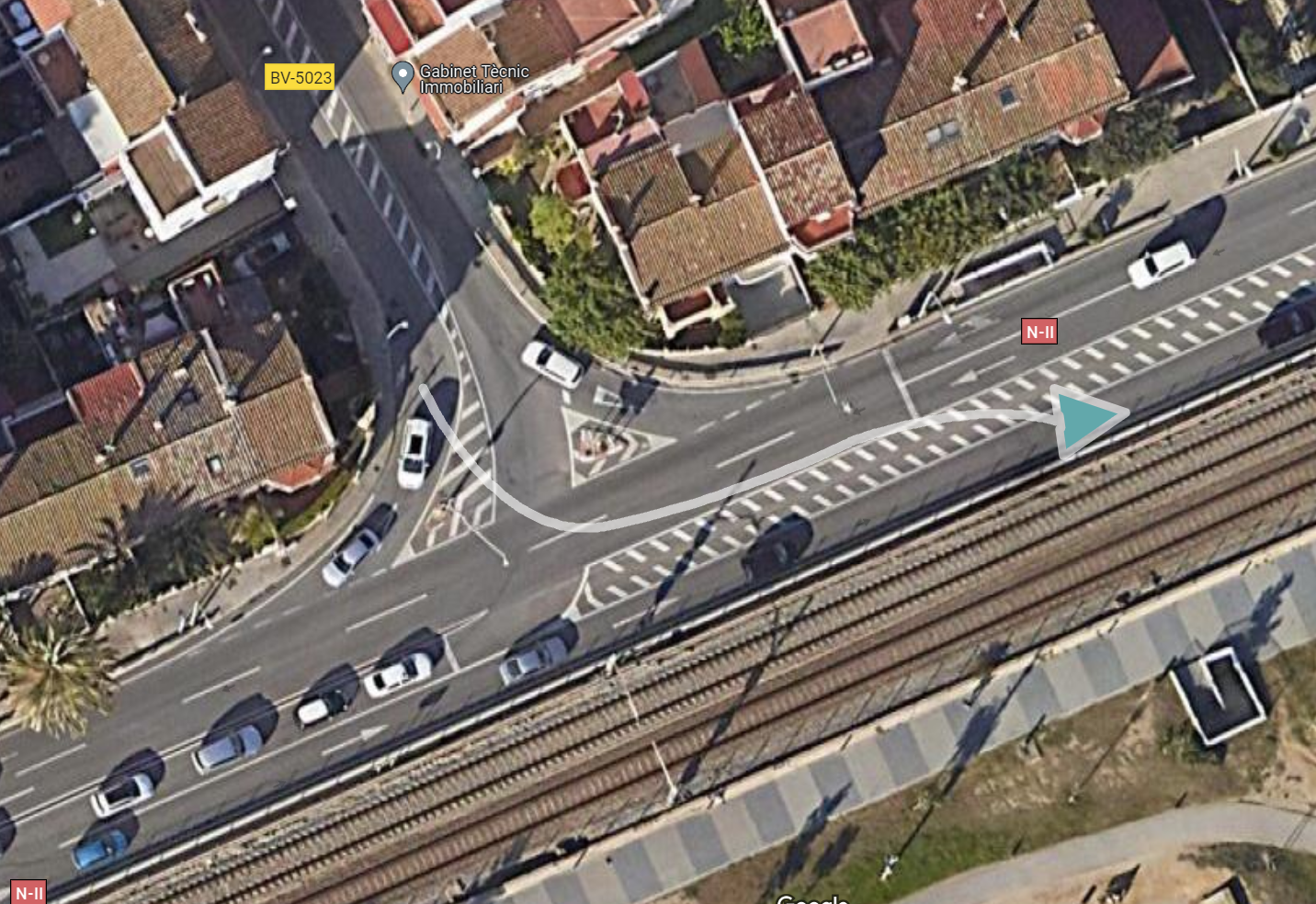 Imatge pels mitjans: Giro Sentido Mataró carretera de Vilassar de Dalt/carrer de llevant